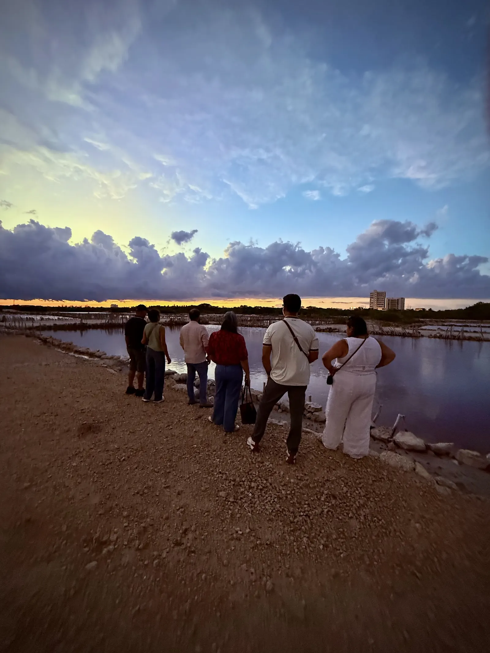A sunset walk on the coast